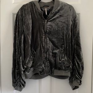 Free People Velvet Bomber